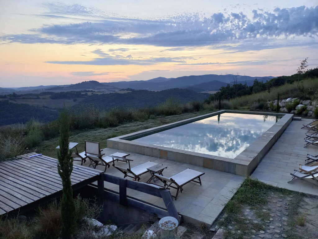 Sunset light on the water