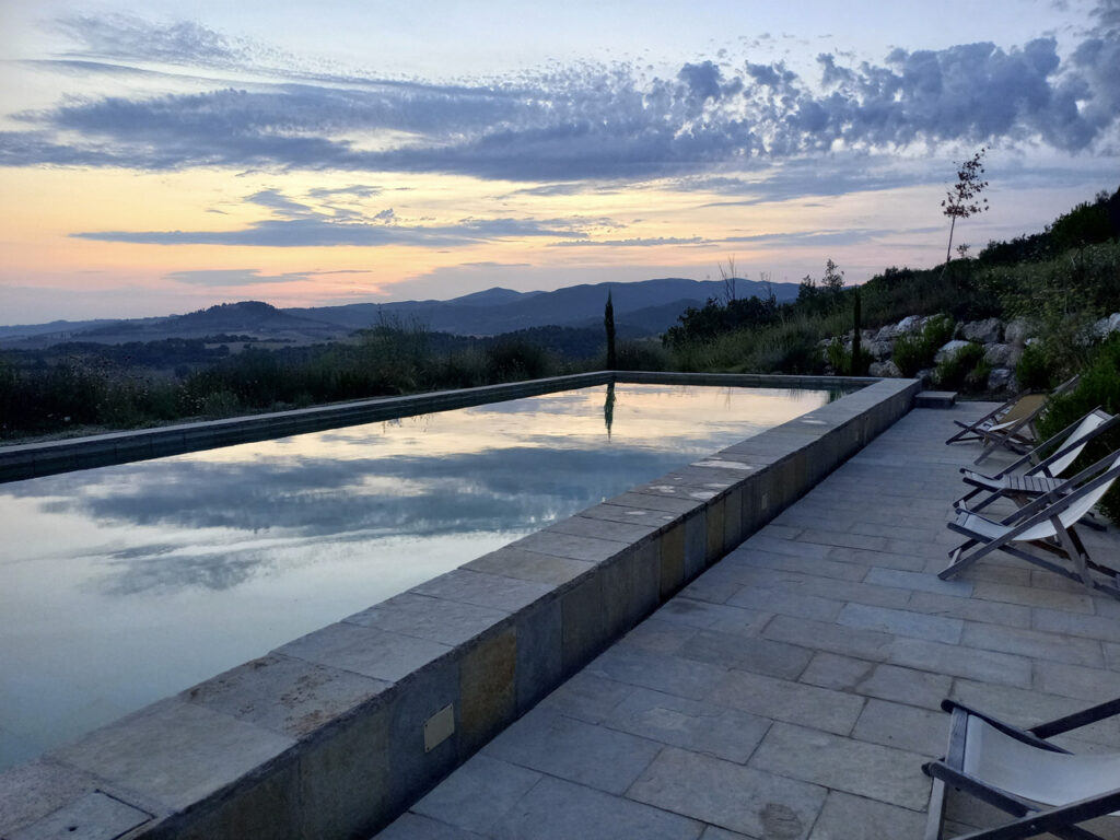 Golden hour at the pool