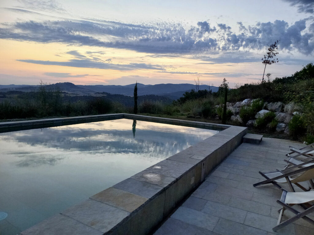 Pool in the evening light