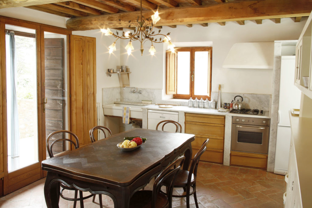 Casa delle Acque — main living room with fireplace