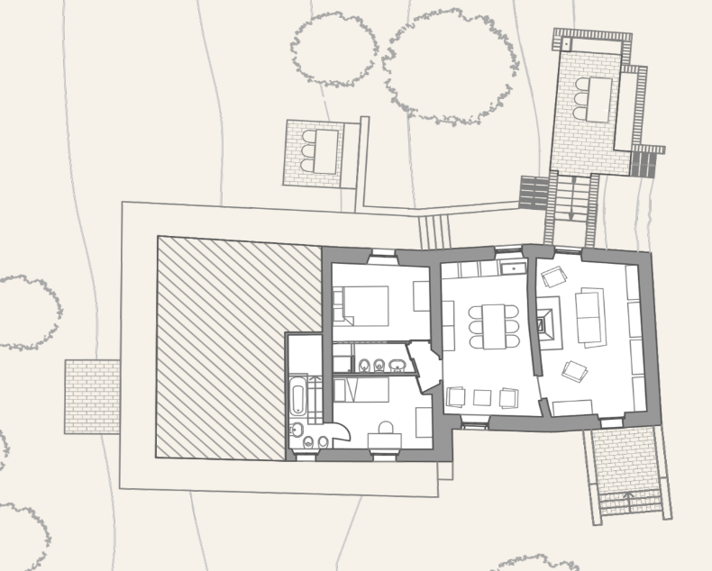 Floor plan of Il Simoncini Alto — single level layout