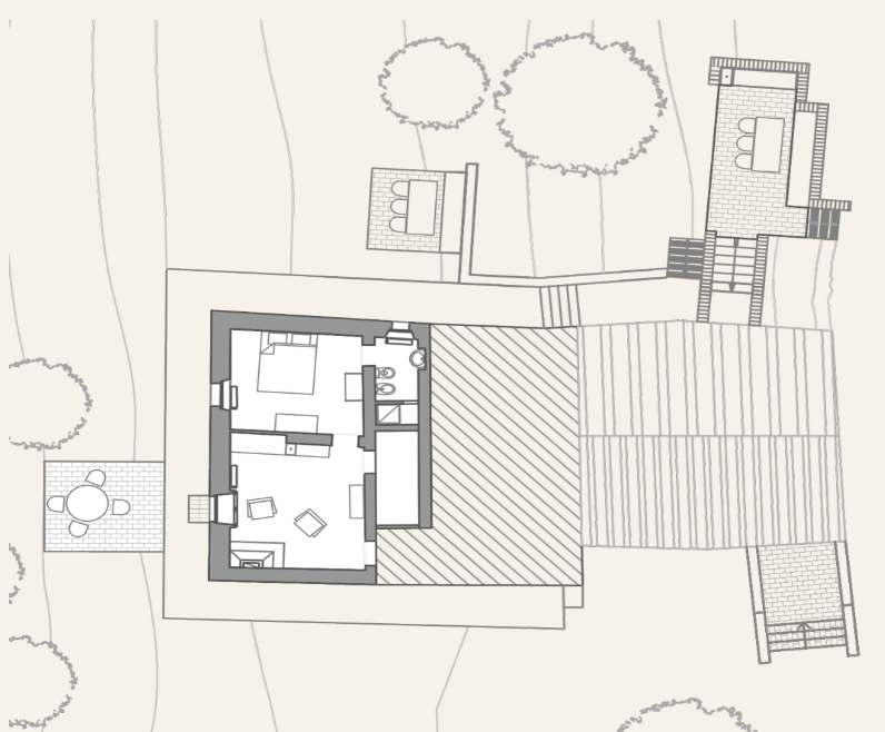 Floor plan of Il Simoncini Basso — single level layout